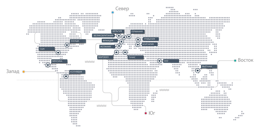 CODIX global presence map